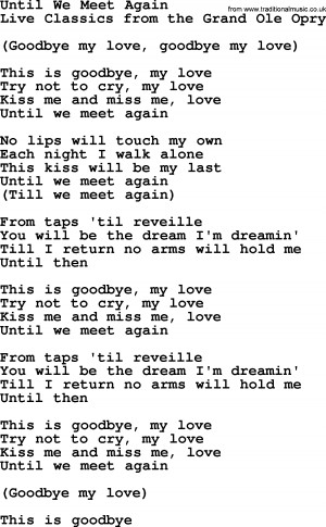 Robbins song Until We Meet Again as PDF file For printing etc