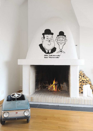 Quote Laurel and Hardy vinyl wall decal