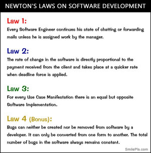 Newton’s Laws On Software Development