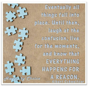 Eventually all things fall into place