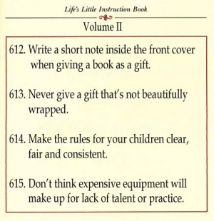 reat instructions for the Holidays from H. Jackson Brown, Jr.