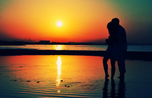 heart, love, romantic, sea, sun
