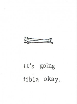 Image of Funny Skeleton Anatomy Greeting Card - Tibia