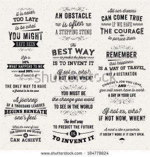of Quotes Typographical Posters, Vector Design. Motivational Quotes ...