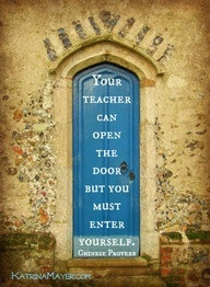 You must walk through the door yourself.