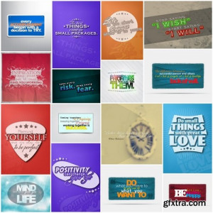Motivational Quotes in vector from stock 8 - 25 Eps