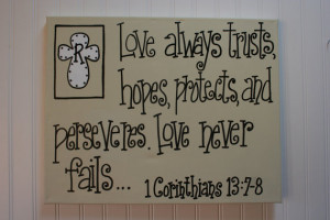 ... 13, Bible Verse Canvas Painting, Wedding gift, Anniversary gift