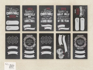 INSTANT DOWNLOAD Printable Christmas Gift Tags in Chalkboard Sayings ...