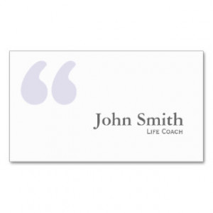 Plain Simple Quotes Life Coach Business Card