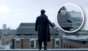 Sherlock throws it away before he jumps. So it’s not broken.