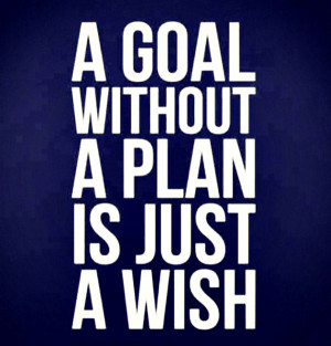Planning Quote 1: “A goal without a plan is just a wish”