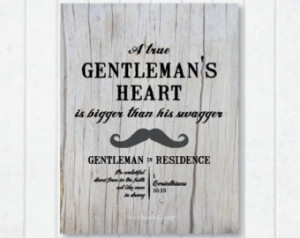 True Gentleman Scripture Print with 1 Corinthians 16:13 ...