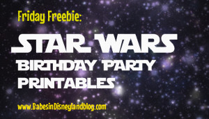 Friday Freebie: Star Wars Birthday Party Printables