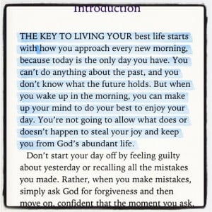 Your Best Life Begins Each Morning by Joel Osteen