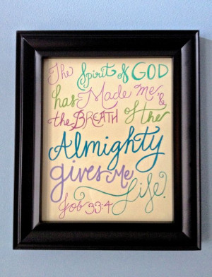 8x10 framed Bible verse word art 