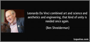 Leonardo Da Vinci combined art and science and aesthetics and ...