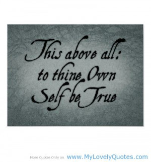 Thine own self be true shakes pear quotes from romeo and juliet