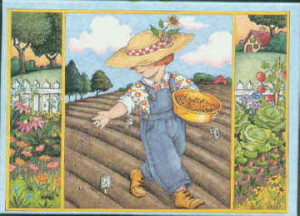 Mary Engelbreit 'Garden' Lg Blank Notecards