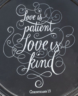 ... Chalkboard // Wedding Sign // Anniversary Gift // Corinthians 13 Quote