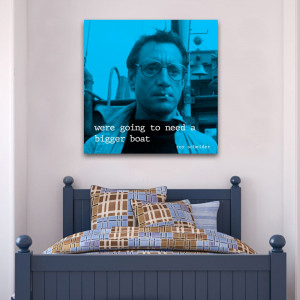 roy scheider jaws quote square wall art