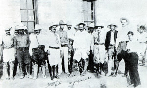 Pancho Villa And Soldiers Sign Act of Surrender, July 28, 1920.