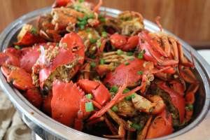 Coconut crab, Badjao Seafood restaurant, Palawan, Philippines. Photo ...