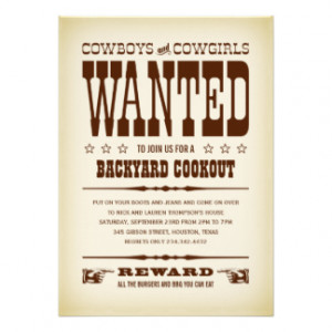 Western Party Invitations, 1,800+ Western Party Announcements ...