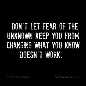 Sober Mommies Don't let fear of the unknown keep you from changing ...