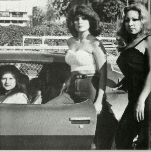 firme chicanas at the car showlowrider 1981wonder where they at now?