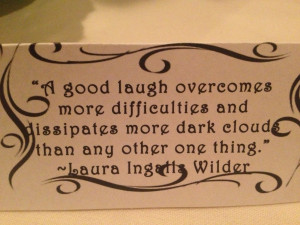 different quote was at each place setting...I loved the one at mine!