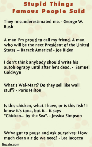 Stupid Quotes by Famous People