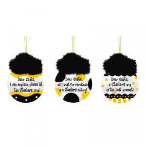 Pittsburgh Steelers 3-Pack Team Sayings Ornaments
