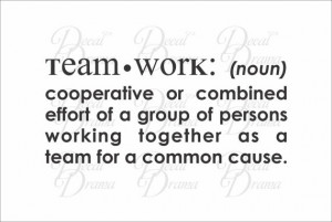 Vinyl Wall Decal Teamwork definition cooperative or by DecalDrama, $20 ...