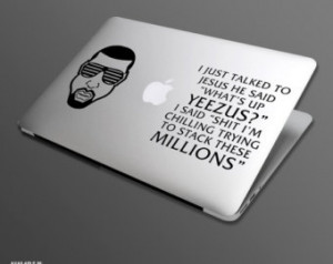 Kanye West Yeezus 'I am God' ; quote Macbook sticker. Die cut vinyl ...