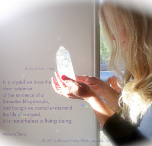 Illuminated Soul-Art by Robyn Nola Tesla Crystal Quote