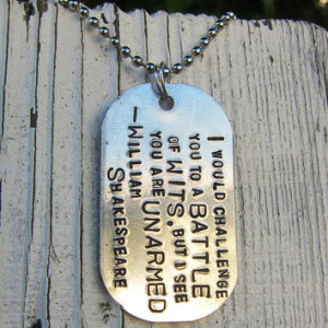 Shakespeare Quote Battle of Wits Hand by DesignByAnyOtherName