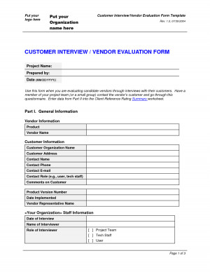 Client Reference Rating Form