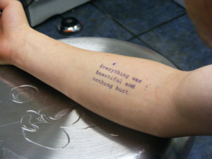 arm, beautful, hurt, love, tattoo, text