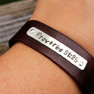 home bracelets cuffs rings proverbs leather cuff the proverbs leather