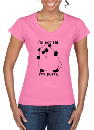 Details about Womens Funny Sayings Slogans tshirts Not Fat..Fluffy on ...