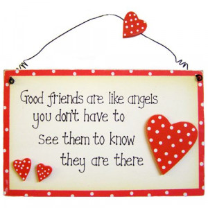 Good friends are like angels wall sign - perfect little gift for your ...