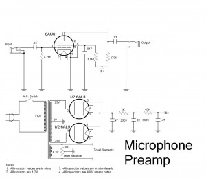 Microphone Preamp Schematic