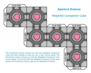 Instructions for making a Companion Cube out of clay