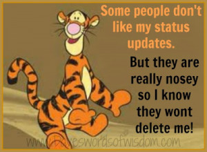 Some people don't like my status updates.