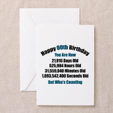 60 'Years' Old Greeting Cards (Pk of 10) for
