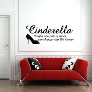 Cinderella Shoes Wall Quote Sticker