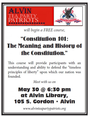 Join us at our May 30 ATPP Meeting Constitution 101 The Meaning and