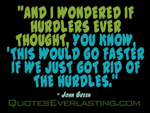 ... would go faster if we just got rid of the hurdles.