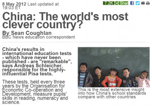 Mr Schleicher says the results reveal a picture of a society investing ...
