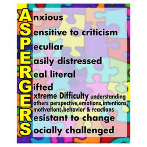 CafePress > Wall Art > Posters > autism aspergers Poster
